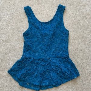 Lace top size s with bow on back of top